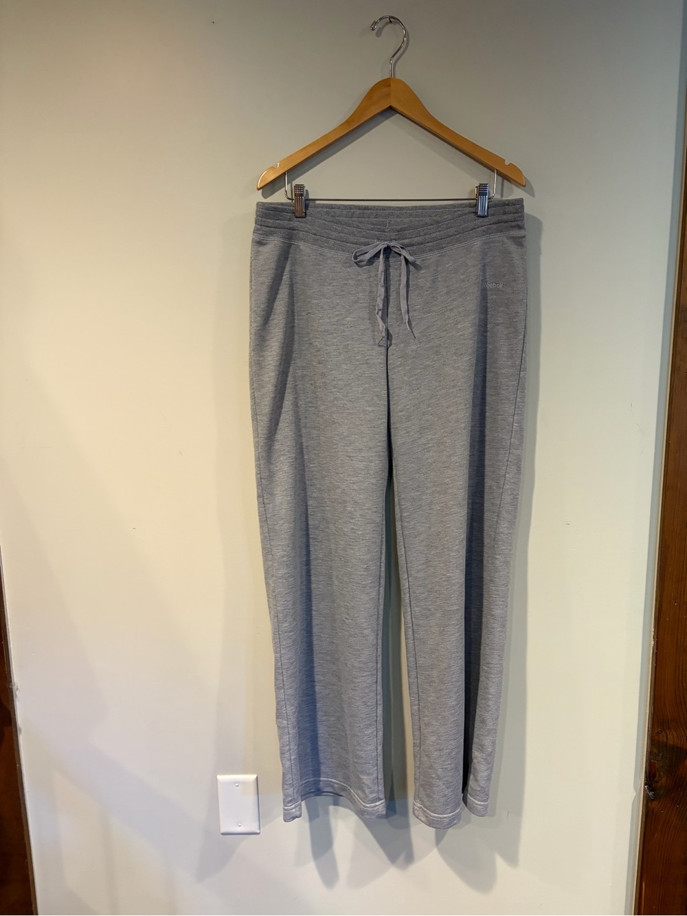 Reebok Womens Gray Drawstring Sweatpants